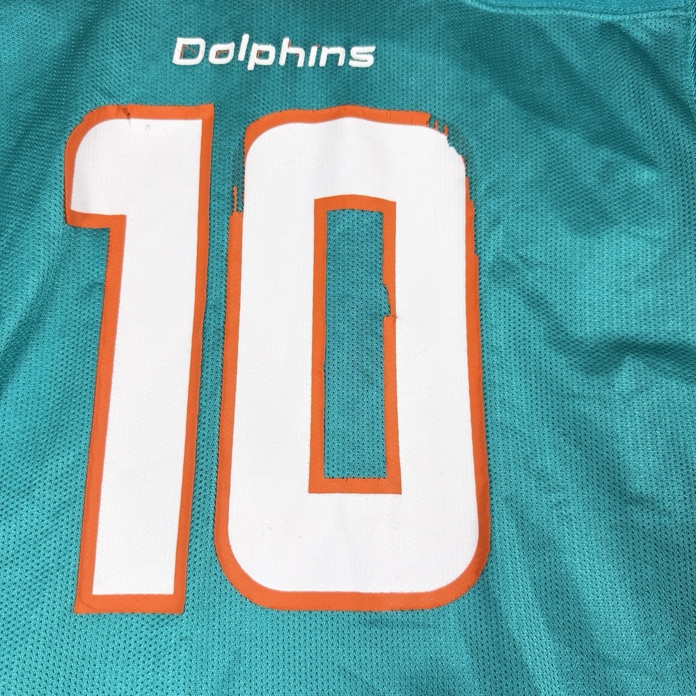Nike NFL Miami Dolphins Tyreek Hill #10 Youth XL 16/18 Jersey Aqua Teal Play - Picture 8 of 9